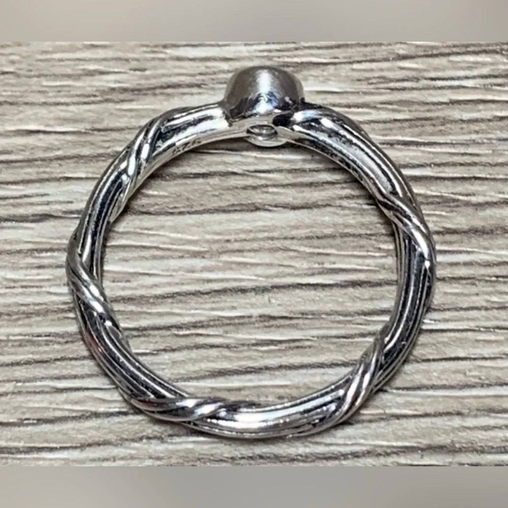 Designer Signed Peter Thomas Roth Signature Romance White Sapphire Ring, Size 6